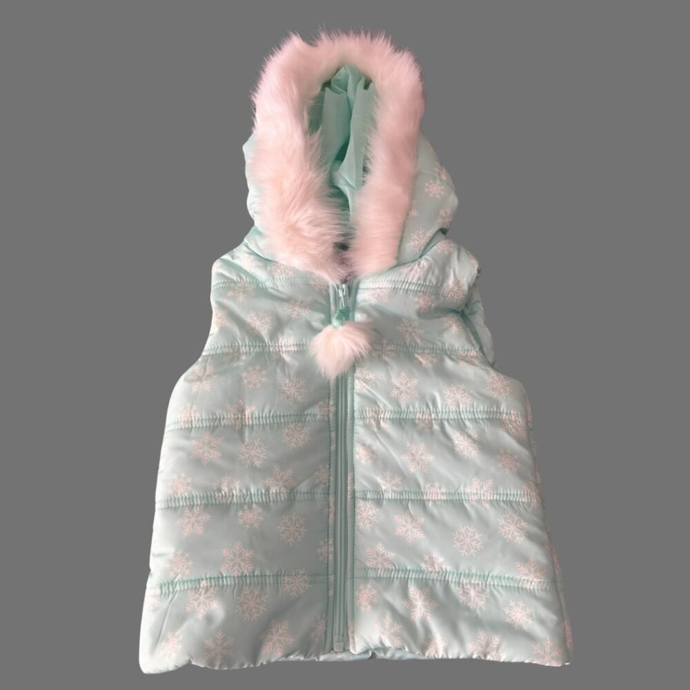 Isaac Mizrahi Hooded Puffer Vest with Faux Fur